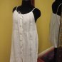Match Point La Fixsun Linen Sleeveless Button Up Long Tunic Tank Top NEW CUTE!