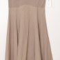 Luna Luz Cotton Boho Hip Fitted Top Flowing Dress Tan European Style Cute & NEW!