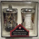 William Bounds LTD Tudor Mill & Shaker Set Chrome Top Salt Pepper Grinder NEW