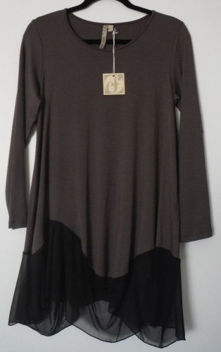 Comfy USA Women's Modal Tunic Top Shirt w Sheer Polyester Style ES1112 NEW!