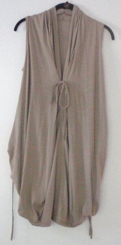 Luna Luz Garment Dyed Cotton Lycra Vest Shirt Style 421 Sandy Color NEW w Tags!