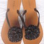 Bamboo Boho Jetsetter-51 Flocked Flower Thong Flat Sandal NEW! Many Variations!