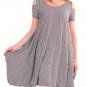Comfy USA Crinkle Tissue Peek a Boo Shoulder Dress Style C310 NEW with Tags!
