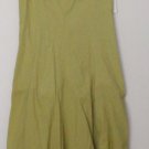 Luna Luz Lime Green Garment Dyed Tank Dress w V neck Cut out Hip & Boho NEW!