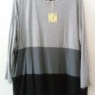 Comfy USA Contrast Color Block Tunic Shirt Top Long Sleeve Style M627 NEW w Tags
