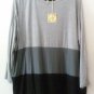 Comfy USA Contrast Color Block Tunic Shirt Top Long Sleeve Style M627 NEW w Tags