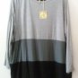 Comfy USA Contrast Color Block Tunic Shirt Top Long Sleeve Style M627 NEW w Tags