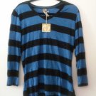 Comfy USA Crinkle Tissue Knit V Neck Shirt 3/4 Sleeve Style C103 NEW w Tags!