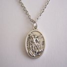 St. Michael the Archangel on a 24" Stainless Steel Necklace