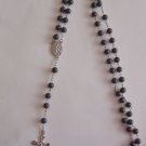 St. Michael Marble Rosary with Moulded 8 mm Beads Necklace Soldiers