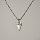 Arrowhead with Rope Pendant on a Stainless Steel Ball Chain Necklace