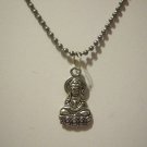 Silver Plated Sakyamuni Buddha Stainless Steel Necklace