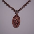 Copper Plated Saint Christopher Medal on a Copper Plated Necklace