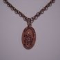 Copper Plated Saint Christopher Medal on a Copper Plated Necklace