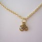 Gold Plated OM or AUM Symbol on a Gold Plated Necklace