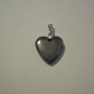 Hematite Heart Pendant with a Silver Plated Bail ~ Gorgeous Addition to a Chain