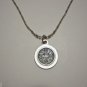 Oxidized Fire Dept. and St. Florian on a Bar and Ball Stainless Steel Necklace