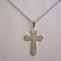 Stainless Steel Lord's Prayer Cross on a Stainless Steel Necklace
