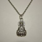 Antiqued Silver Plated Sakyamuni Buddha Stainless Steel Necklace Peace