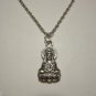 Antiqued Silver Plated Sakyamuni Buddha Stainless Steel Necklace Peace