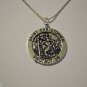 Saint Christopher Medallion on a 1mm Silver Plated Ball Chain Necklace