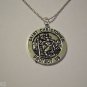 Saint Christopher Medallion on a 1mm Silver Plated Ball Chain Necklace