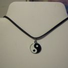 Yin Yang Symbol your Choice of Length Choker Necklace