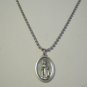 Saint Dymphna on a Stainless Steel Ball Chain Necklace NERVOUS MENTAL AFFICTION