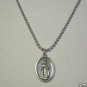 Saint Dymphna on a Stainless Steel Ball Chain Necklace NERVOUS MENTAL AFFICTION