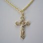 Beautiful Gold Plated Crucifix on a 2.2mm Gold Plated Necklace