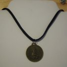 BUDDHA Medallion on 4mm 18" + 2" Black Suede Necklace