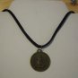 BUDDHA Medallion on 4mm 18" + 2" Black Suede Necklace