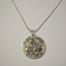 Jude Thaddeus Medallion on a 1mm Silver Plated Ball Chain Necklace LOST CAUSES