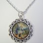 Silver Plated Saint Michael Medallion on a Stainless Steel Necklace