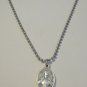 Oxidized Silver Plated Saint Agatha Stainless Steel Ball Chain Necklace ~