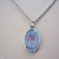 Silver Plated Portrait of Pope Francis on a Stainless Steel Necklace