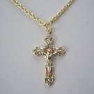 Gold Plated Crucifix on a Gold Plated Necklace