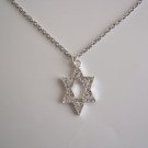Crystal Rhinestone Star of David on a Stainless Steel Necklace