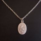 Oxidized Silver Plated St. Aloysius On a Stainless Steel Necklace ~ Students