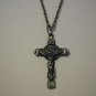 Antiqued Pewter Celtic Crucifix Gunmetal Necklace 16-36