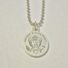 United States Army / St Christopher Ball Chain Necklace