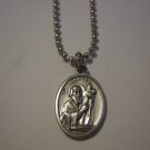 Saint Andrew Medal Stainless Steel Ball Chain Necklace