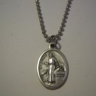 Saint Luke Medal Stainless Steel Ball Chain Necklace
