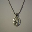 St Dominic Medal on Stainless Steel Ball Chain Necklace