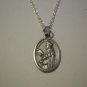 Saint Dominic Medal on a Silver Plated Necklace