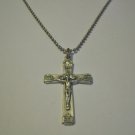 The FOUR BASILICAS OF ROME CROSS on Stainless Steel Ball Chain Necklace