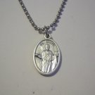 Silver Plated Saint MARK Medal on a Stainless Steel Ball Chain Necklace