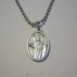 Silver Plated Saint MARK Medal on a Stainless Steel Ball Chain Necklace