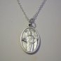 Oxidized Silver Plated Saint MARK Medal Necklace ~ ATTORNEYS CAPTIVES NOTARIES