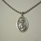 Saint ALICE OR ALEYDIS (FRENCH) Medal on a Stainless Steel Ball Chain Necklace